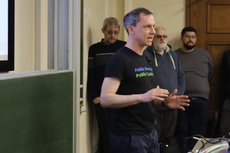 Nicolas speaking at FOSDEM 2026